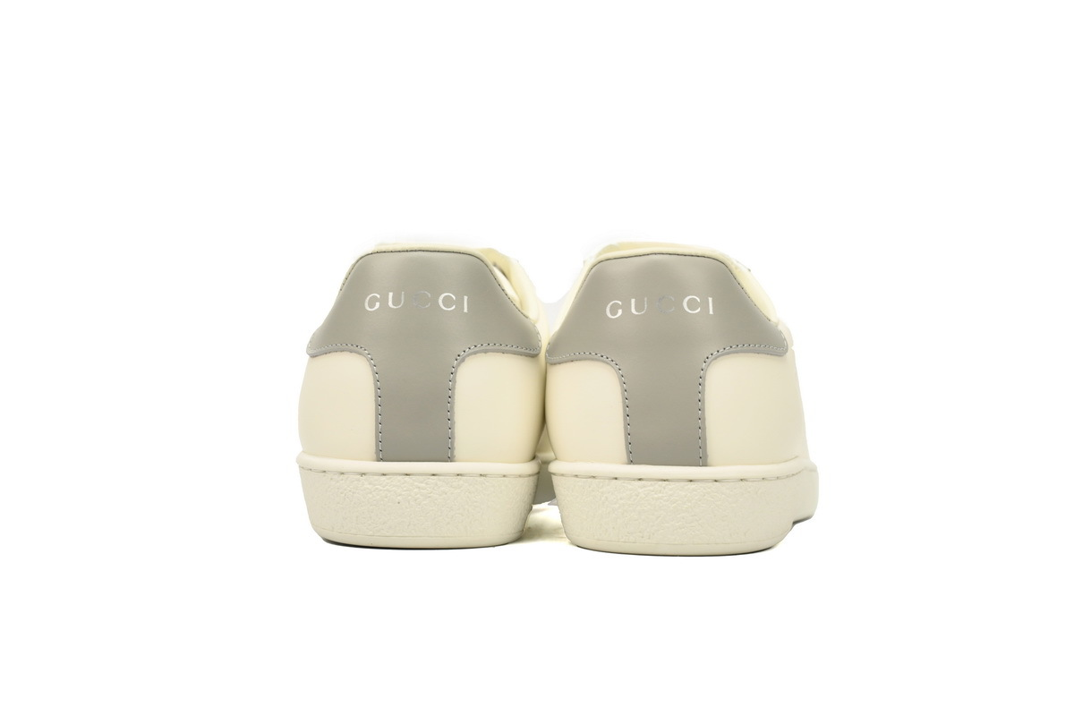 Gucci Ace Perforated Interlocking G White Grey Sneaker