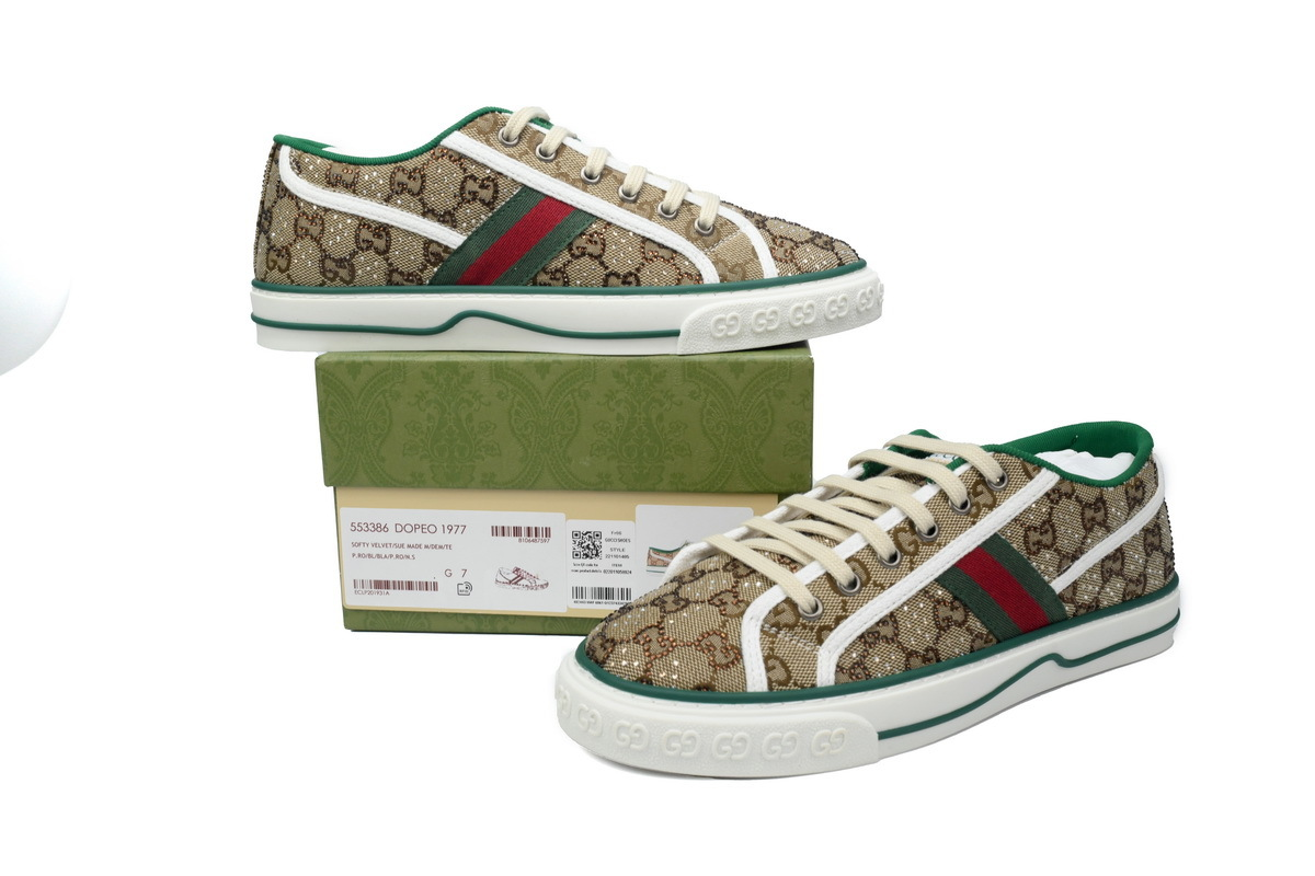 Gucci Tennis Crystal Embellished GG Canvas