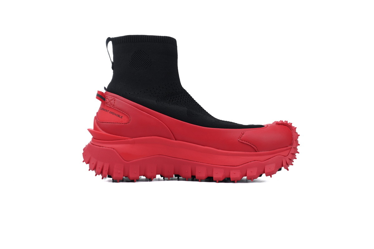 Moncler Trailgrip Leather Black and Red