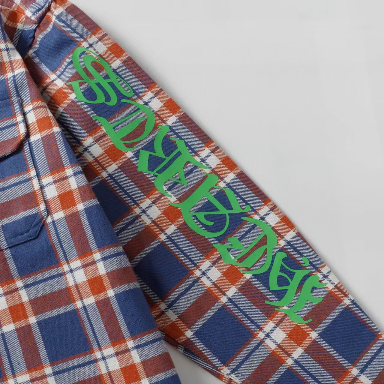 Chrome Hearts 2026 New Striped & Plaid Panel Cardigan-Style Shirt with Silver Hardware