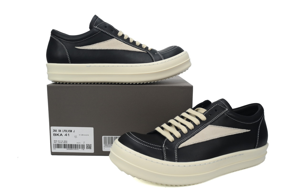 Rick Owens Strobe Vintage Low 'Black Milk'