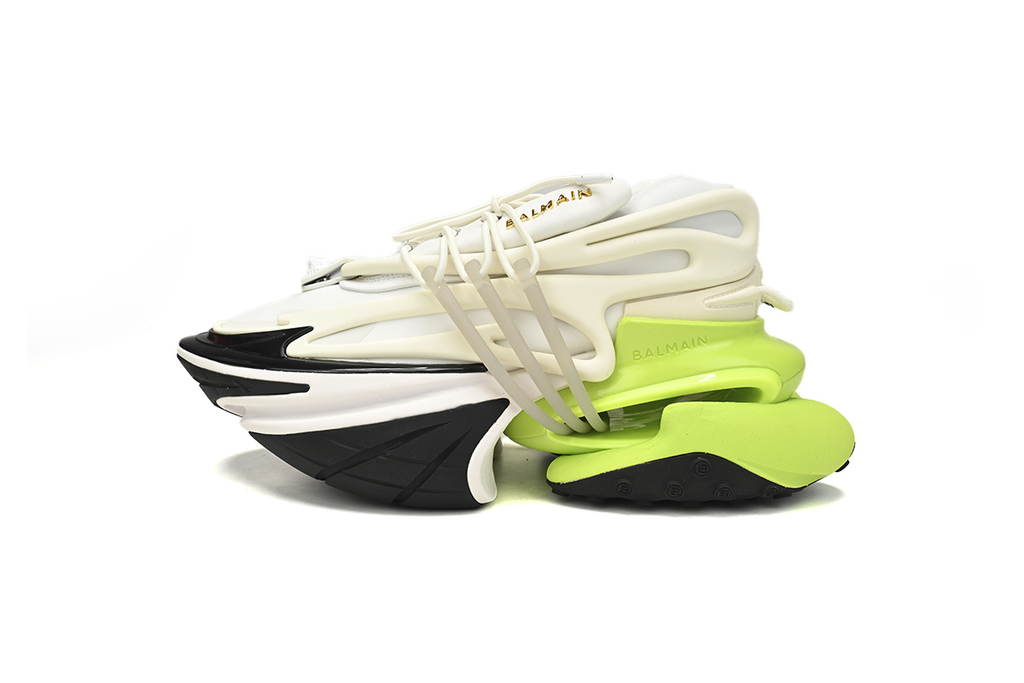 BALMAIN Multikolor Buty sportowe Black, white, and green