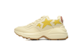 Gucci Leather Sneaker with Yellow Stars
