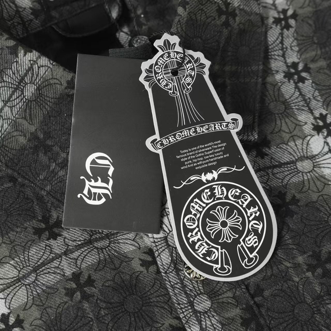 Chrome Hearts 2026 New Striped & Plaid Panel Cardigan-Style Shirt with Silver Hardware