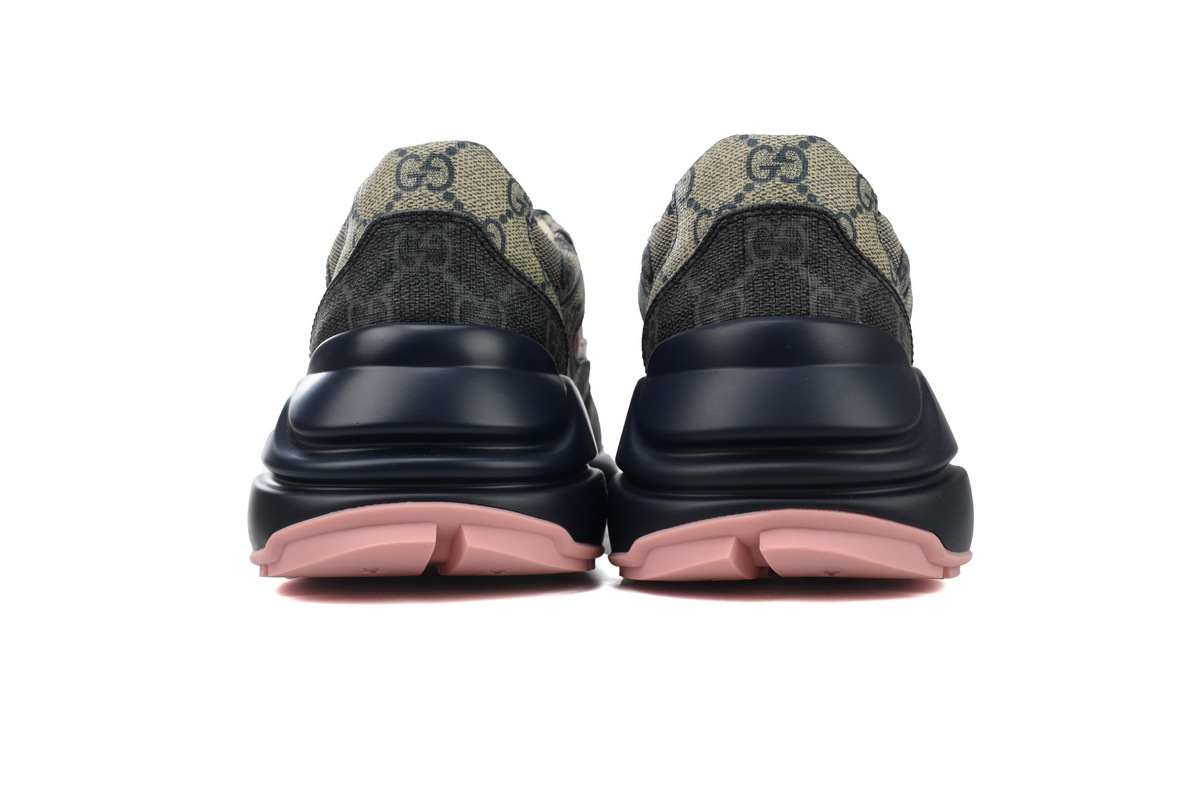 Gucci Beige/Blue GG Supreme Canvas Pink Accent