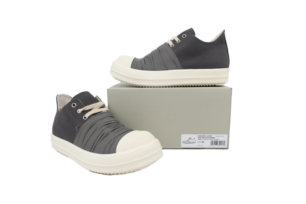 Rick Owens Grey Black Silk Surface