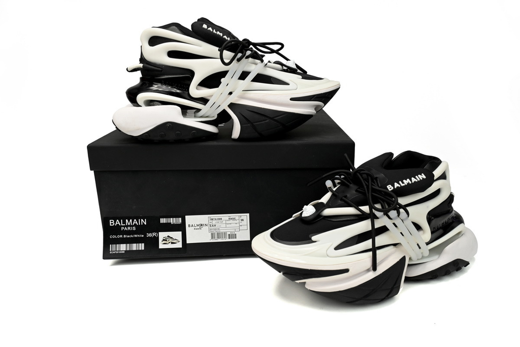 BALMAIN Multikolor Buty sportowe Black And White