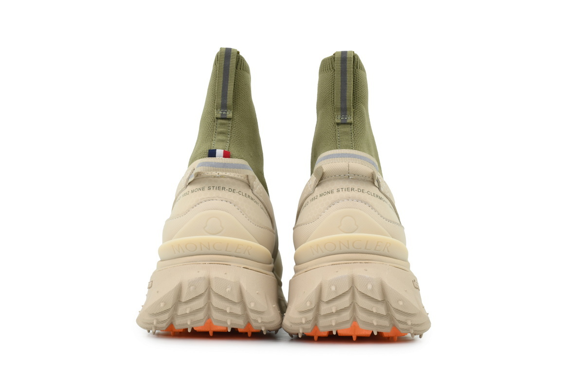 Moncler Trailgrip Leather Black Beige green