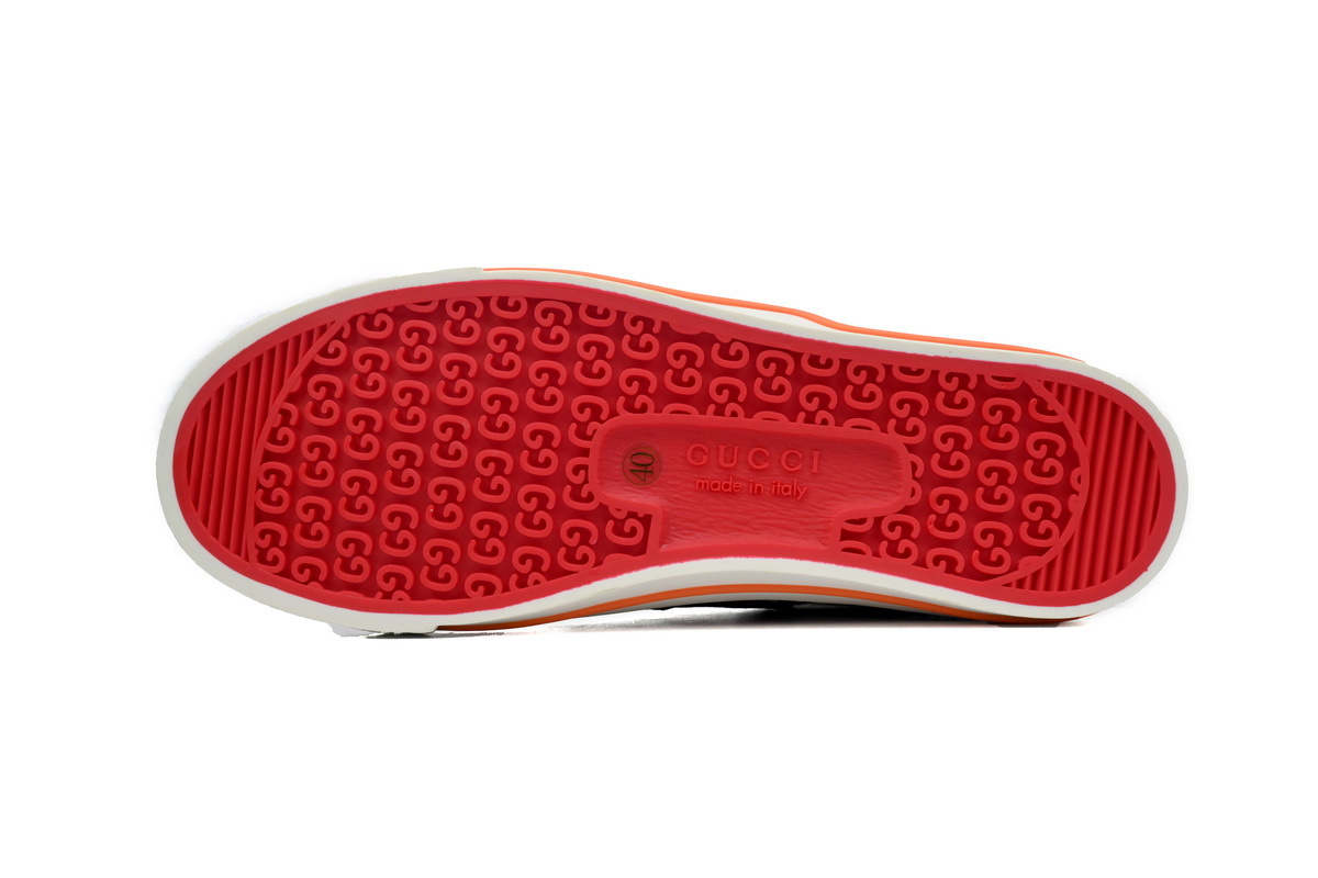 Gucci Tennis Light Blue GG Canvas / Orange Stripe