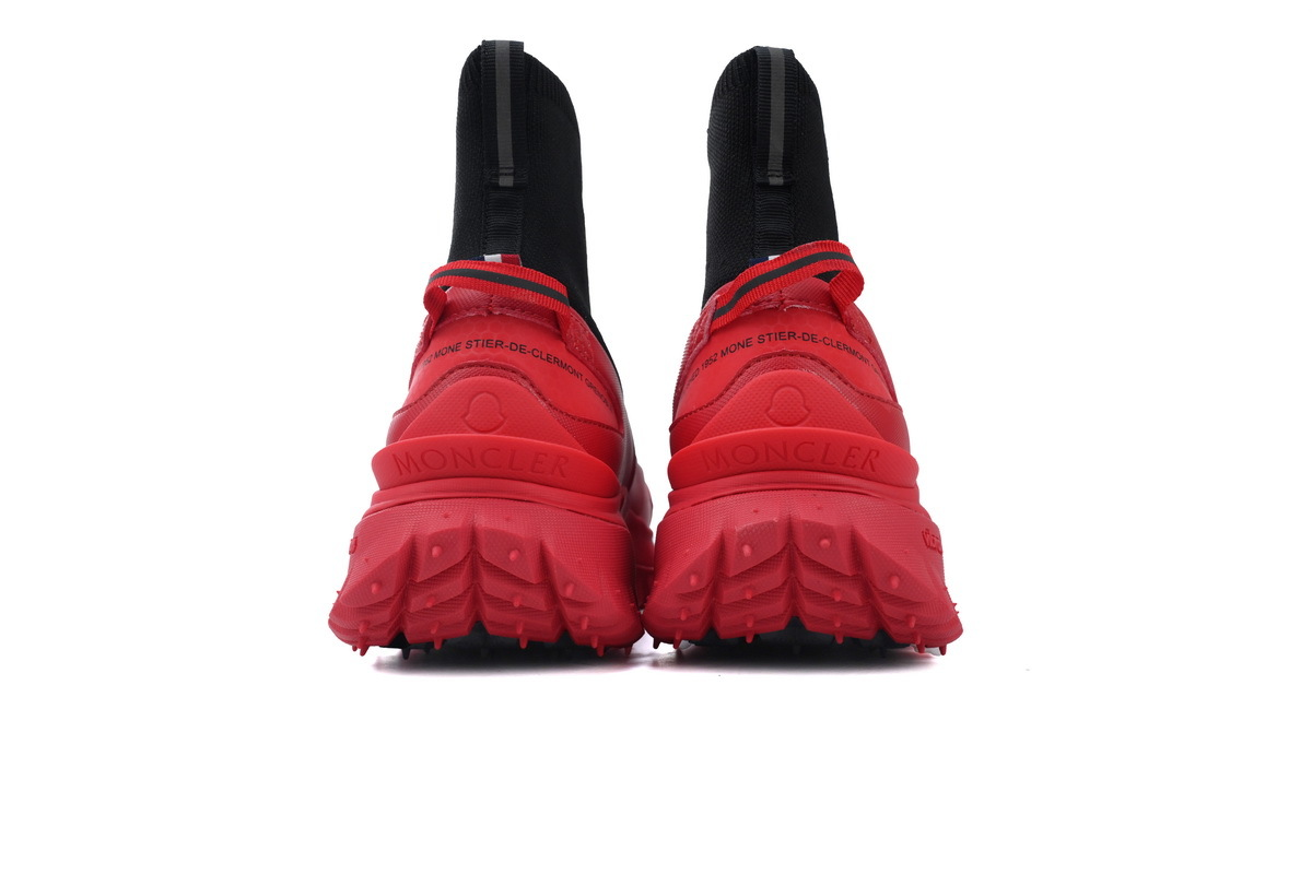 Moncler Trailgrip Leather Black and Red