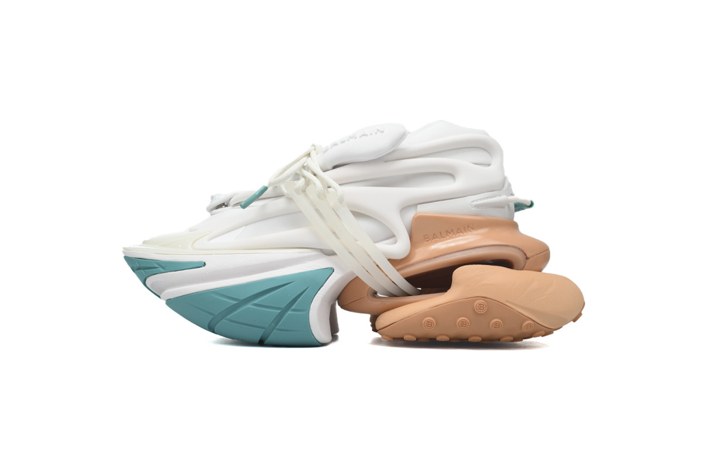 BALMAIN Multikolor Buty sportowe White Green Orange