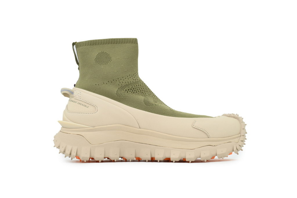 Moncler Trailgrip Leather Black Beige green