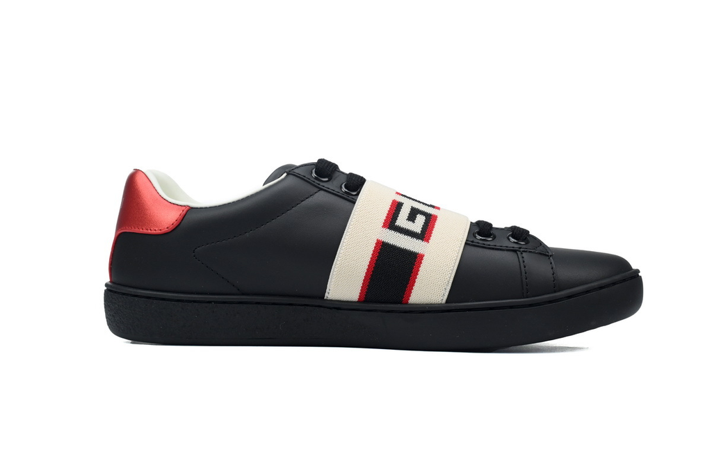Gucci Ace Stripe Leather Black Sneaker