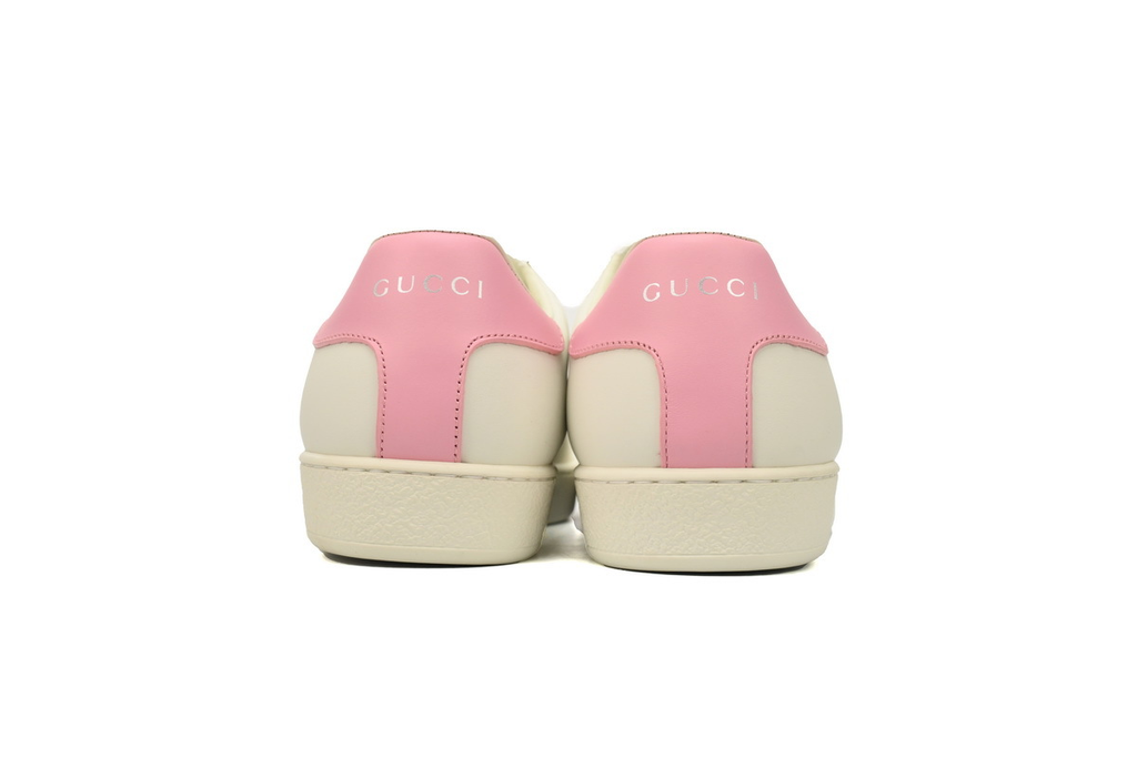 Gucci Ace Perforated Interlocking G White Pink Sneaker