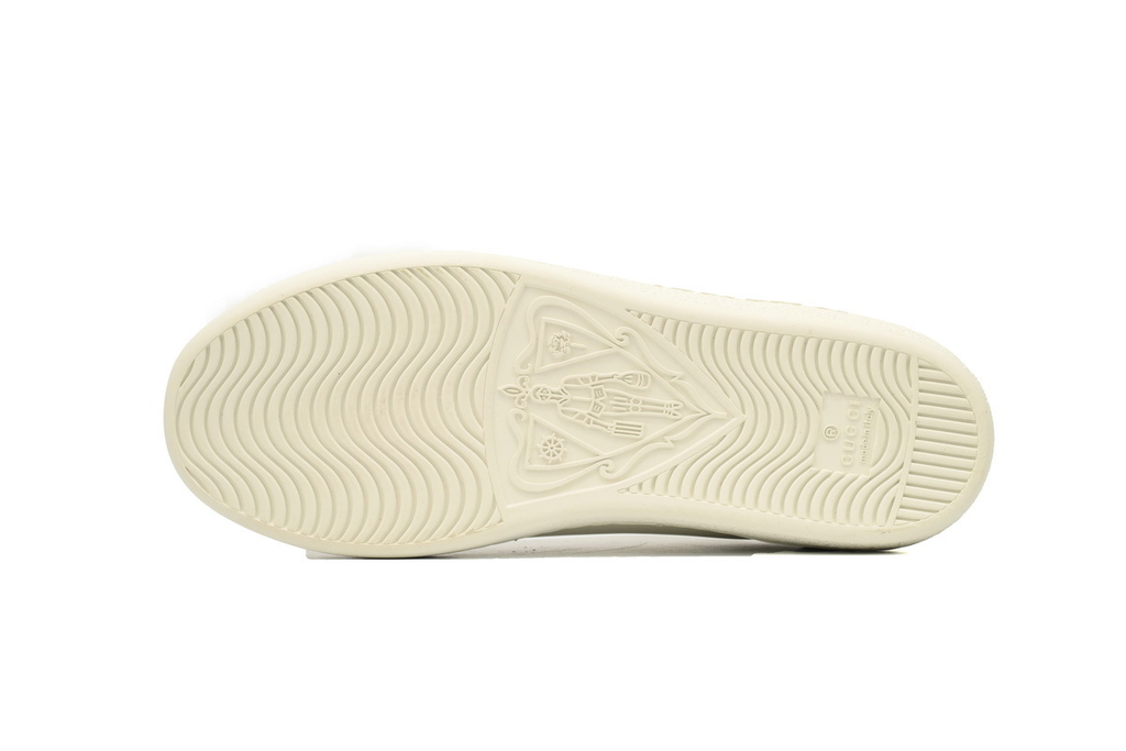Gucci Ace Perforated Interlocking G White Grey Sneaker