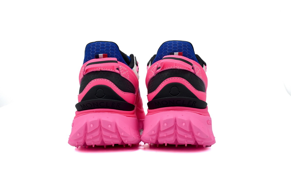 Moncler Trailgrip Leather Black Blue Pink