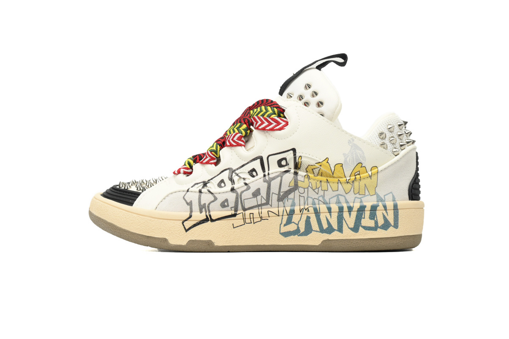 LANVIN White Black Painted