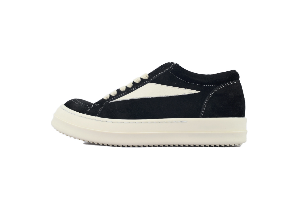 Rick Owens Suede Vintage 'Black Milk White’