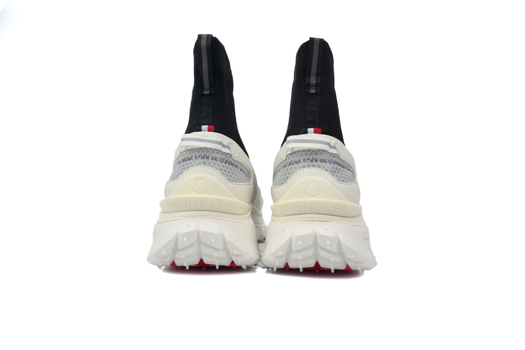 Moncler Trailgrip Leather Black And White