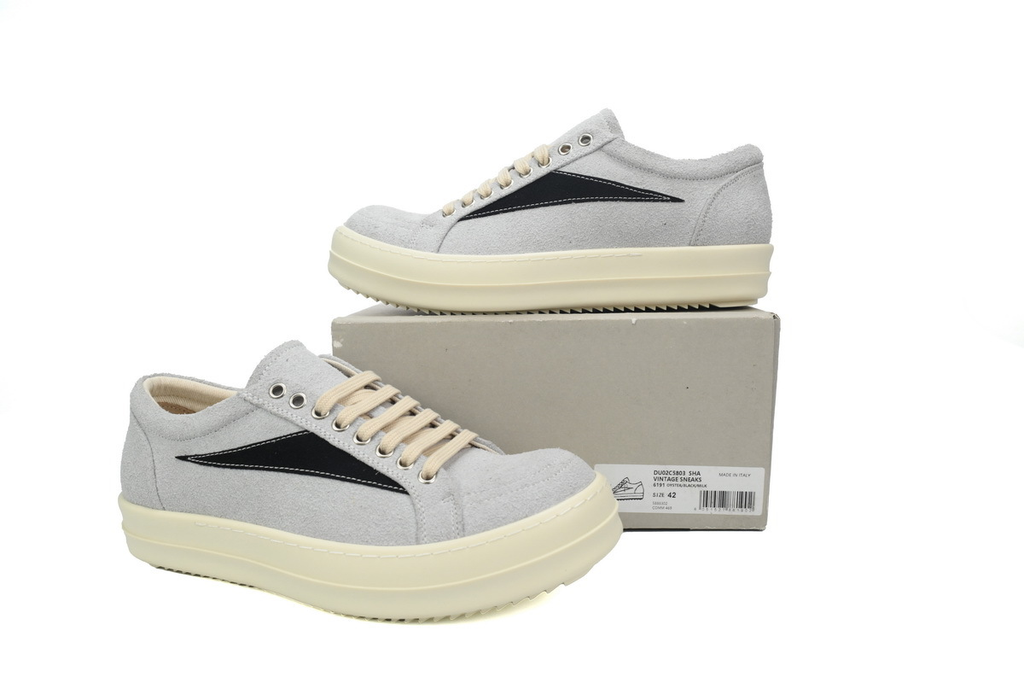 Rick Owens DRKSHDW Luxor Vintage Sneaks 'Oyster Black'