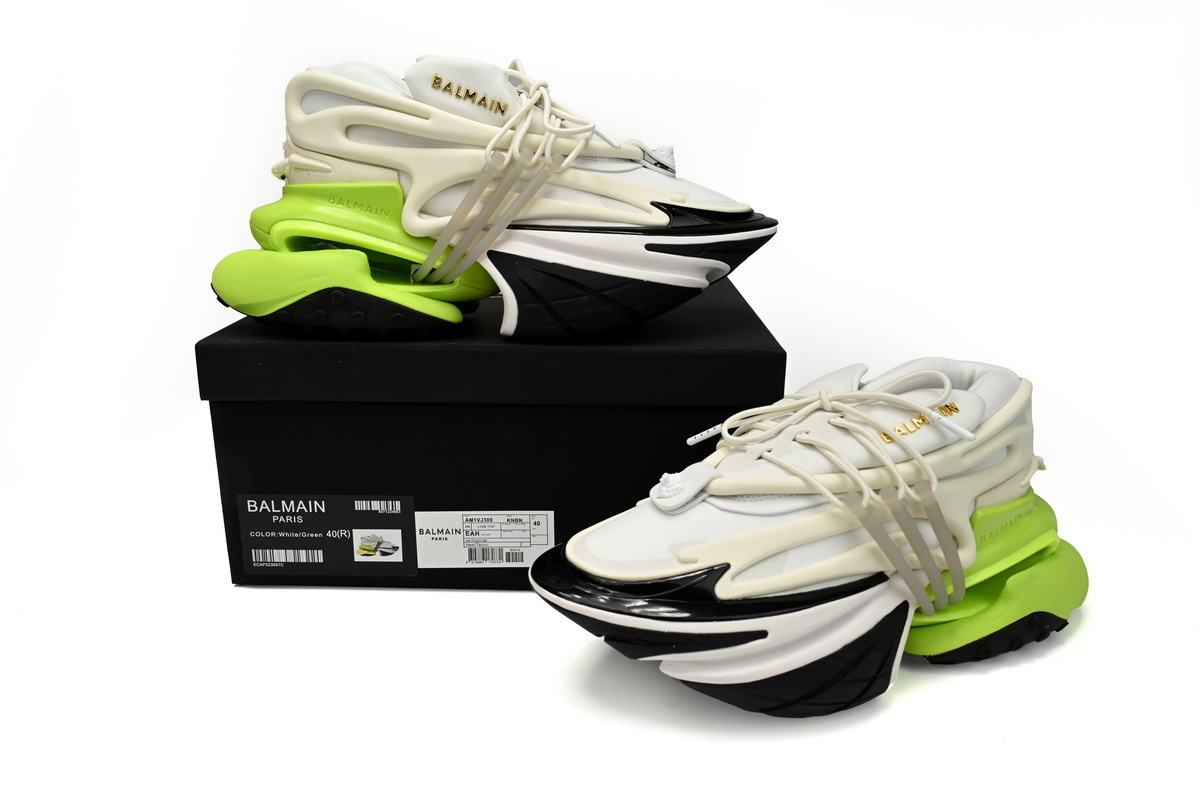 BALMAIN Multikolor Buty sportowe Black, white, and green