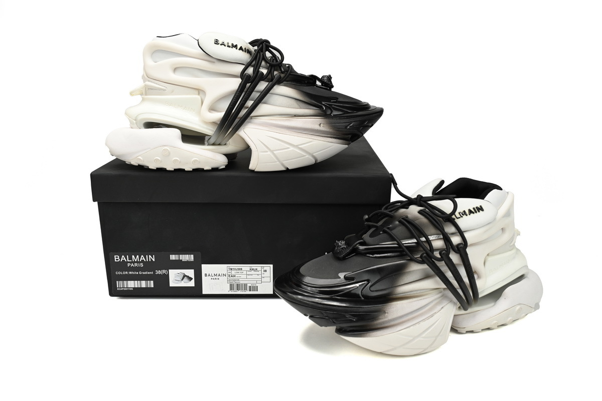 BALMAIN Multikolor Buty sportowe White and Black