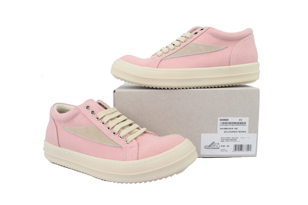 Rick Owens Wmns EDFU Vintage Low 'Faded Pink'