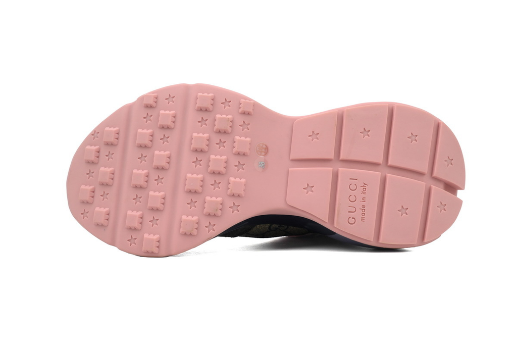 Gucci Beige/Blue GG Supreme Canvas Pink Accent