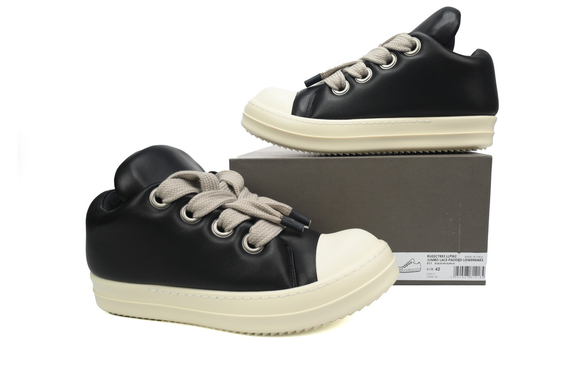 Rick Owens Luxor Jumbo Padded Low 'Black Milk'