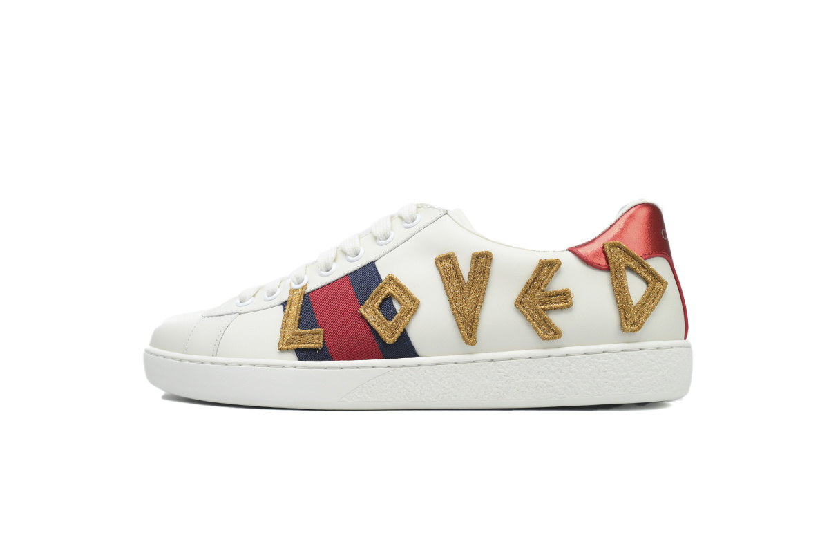 Gucci Ace "LOVED" Embroidered Sneaker