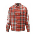 Chrome Hearts 2026 New Striped & Plaid Panel Cardigan-Style Shirt with Silver Hardware