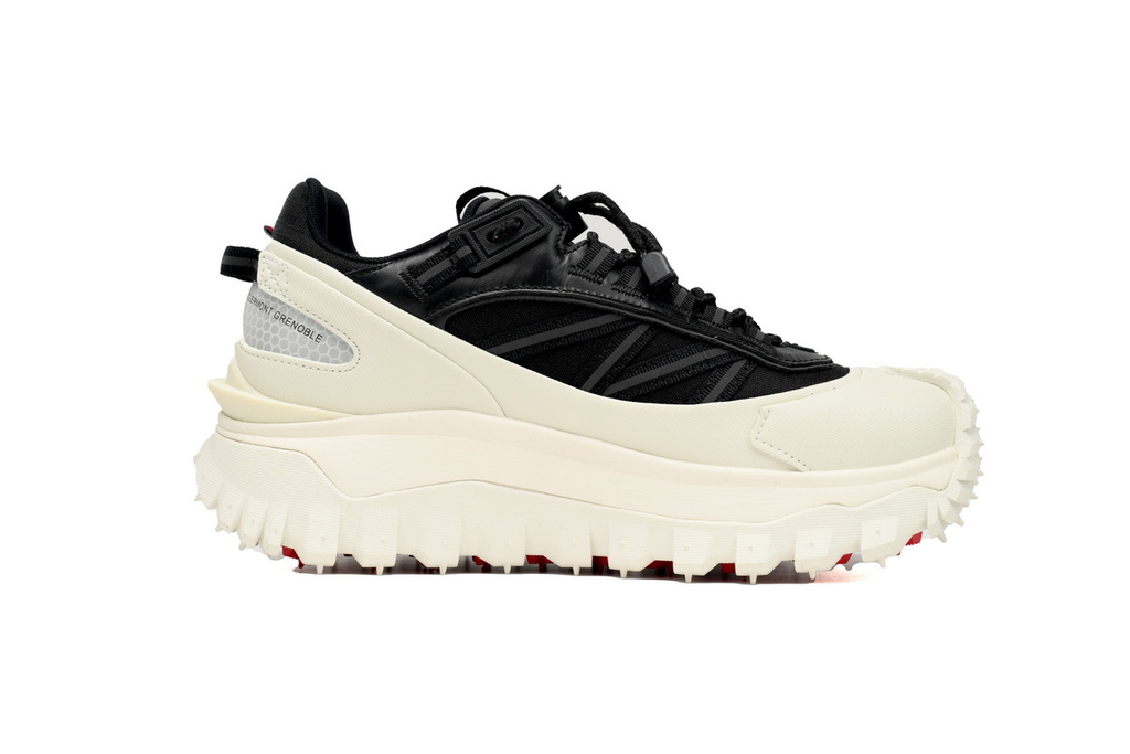 Moncler Trailgrip Leather Black And White