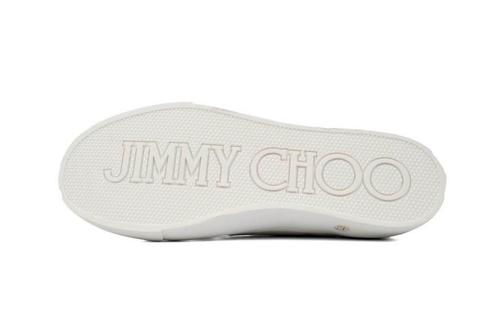 Jimmy Choo Palma Maxi White Canvas Platform Trainers