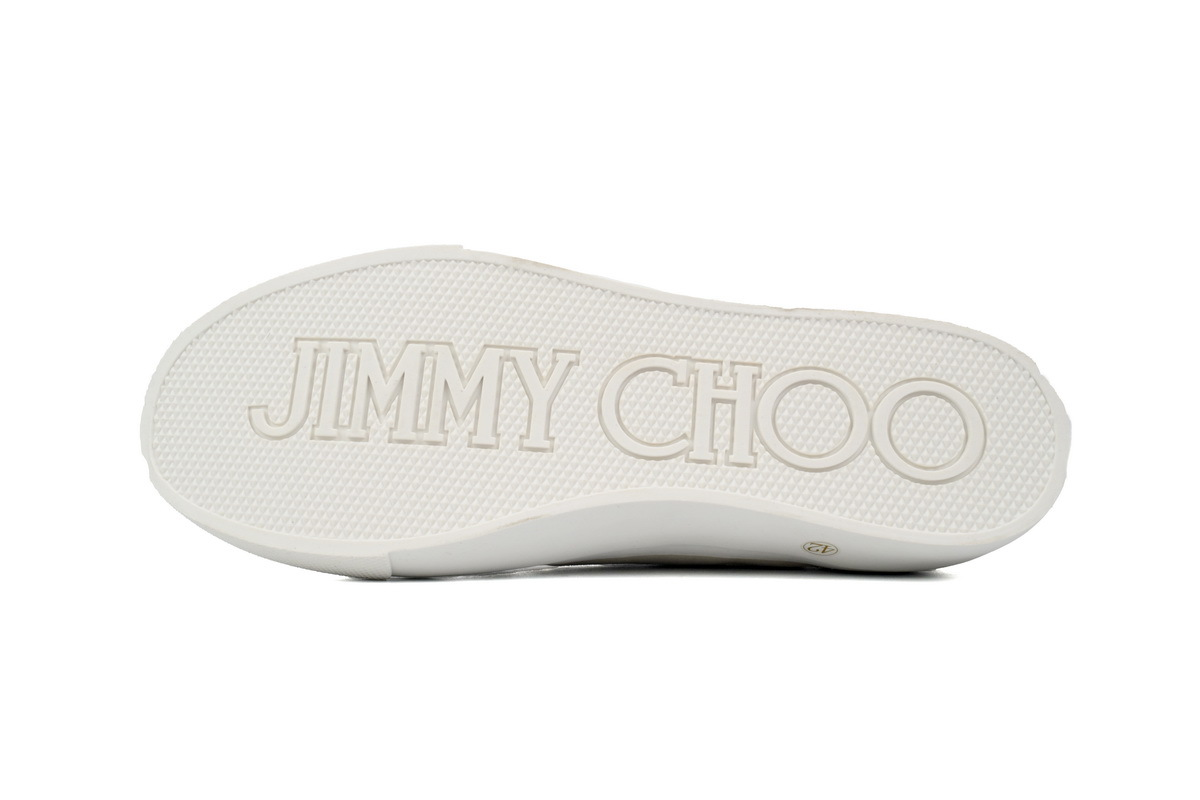 Jimmy Choo Palma Maxi White Canvas Platform Trainers