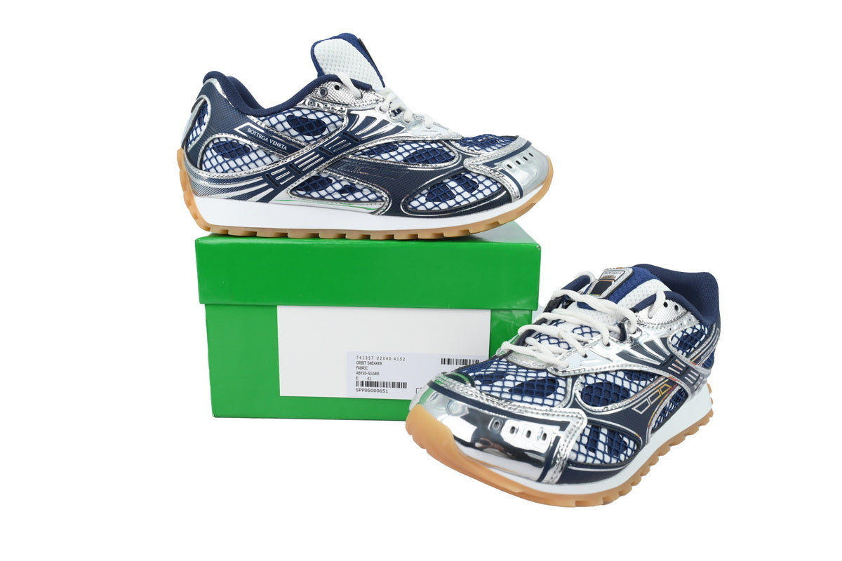 Bottega Veneta Orbit Deep Blue Silver