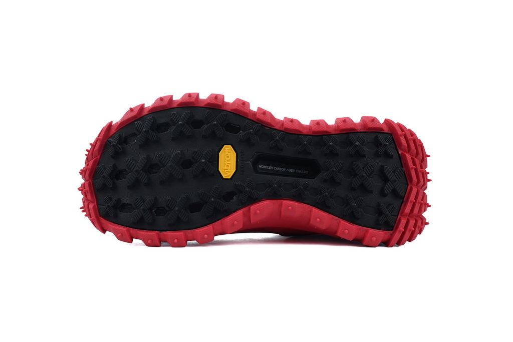 Moncler Trailgrip Leather Black and Red