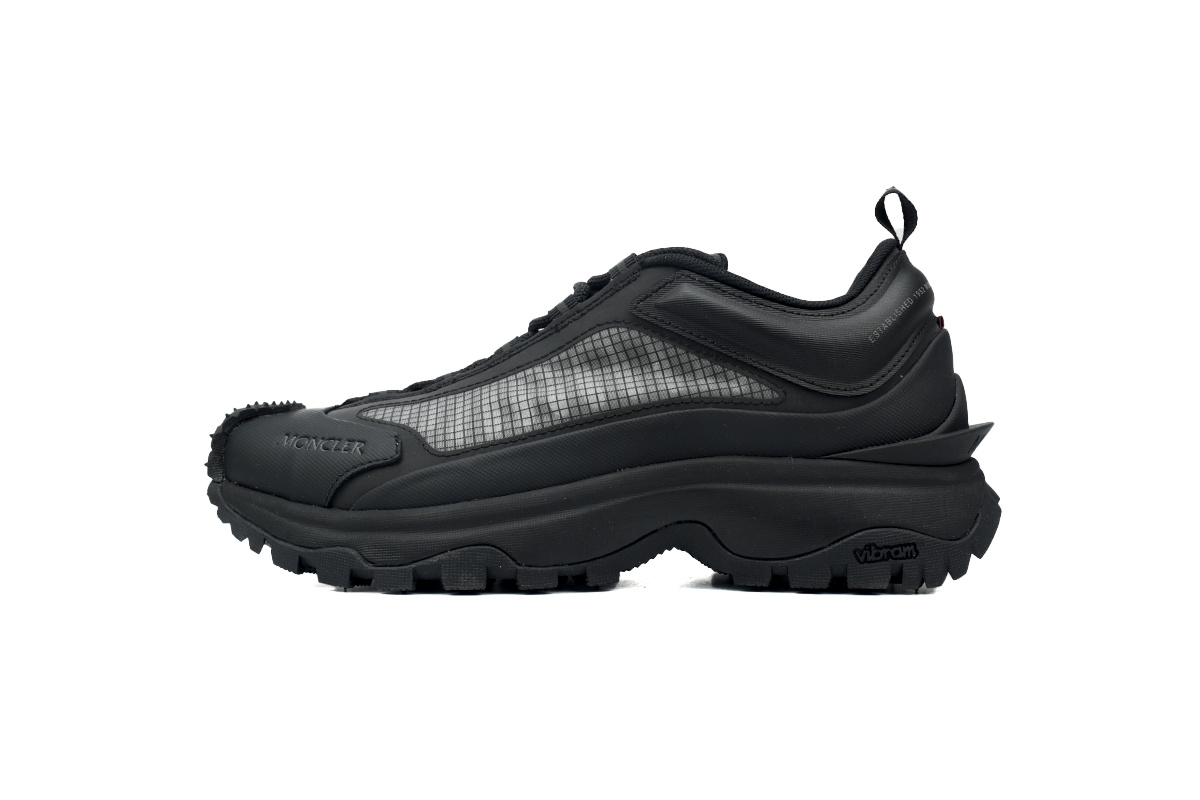 Moncler Trailgrip Leather Black All Black Mesh