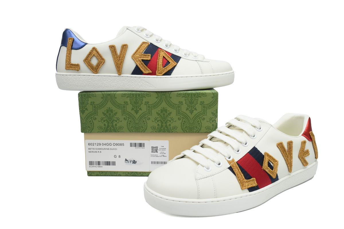 Gucci Ace "LOVED" Embroidered Sneaker