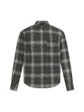 Chrome Hearts 2026 New Striped & Plaid Panel Cardigan-Style Shirt with Silver Hardware
