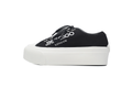 (W) Jimmy Choo Palma Maxi Black and Latte Canvas Platform Trainers