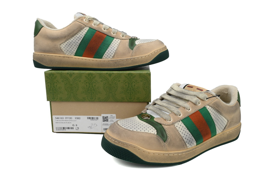 Gucci Screener White Leather