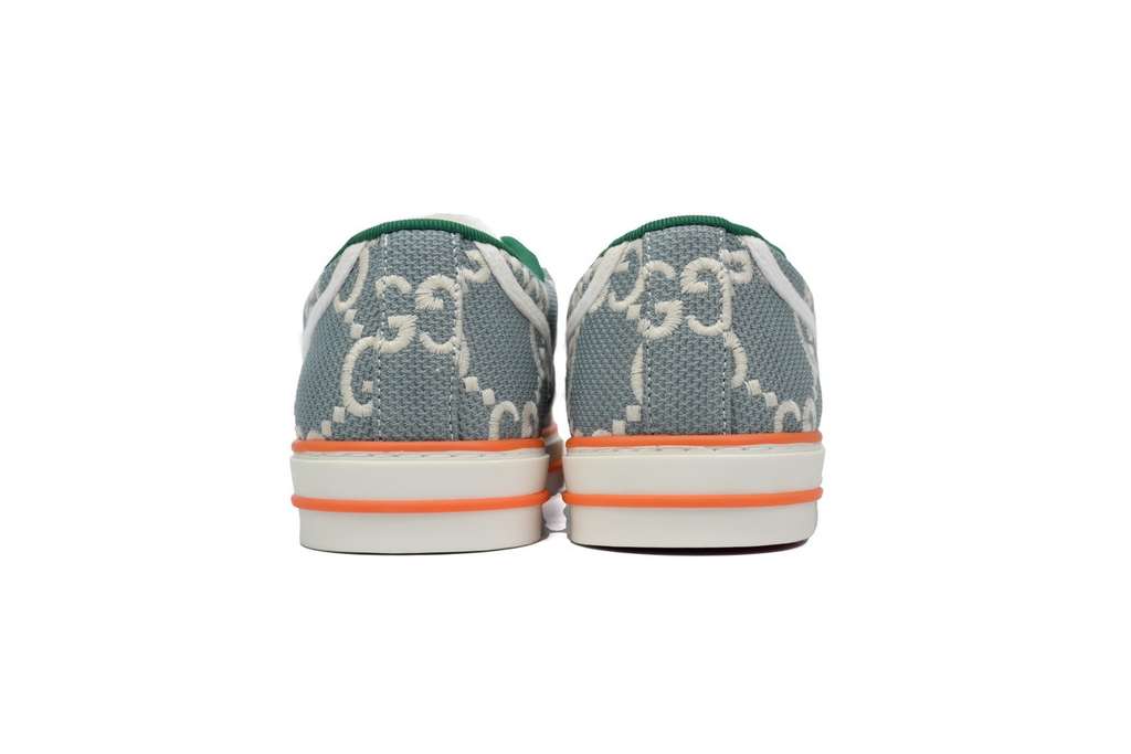 Gucci Tennis Light Blue GG Canvas / Orange Stripe