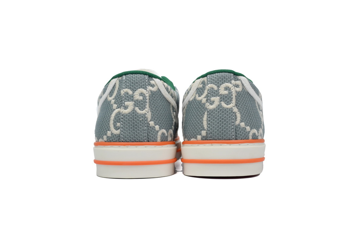 Gucci Tennis Light Blue GG Canvas / Orange Stripe