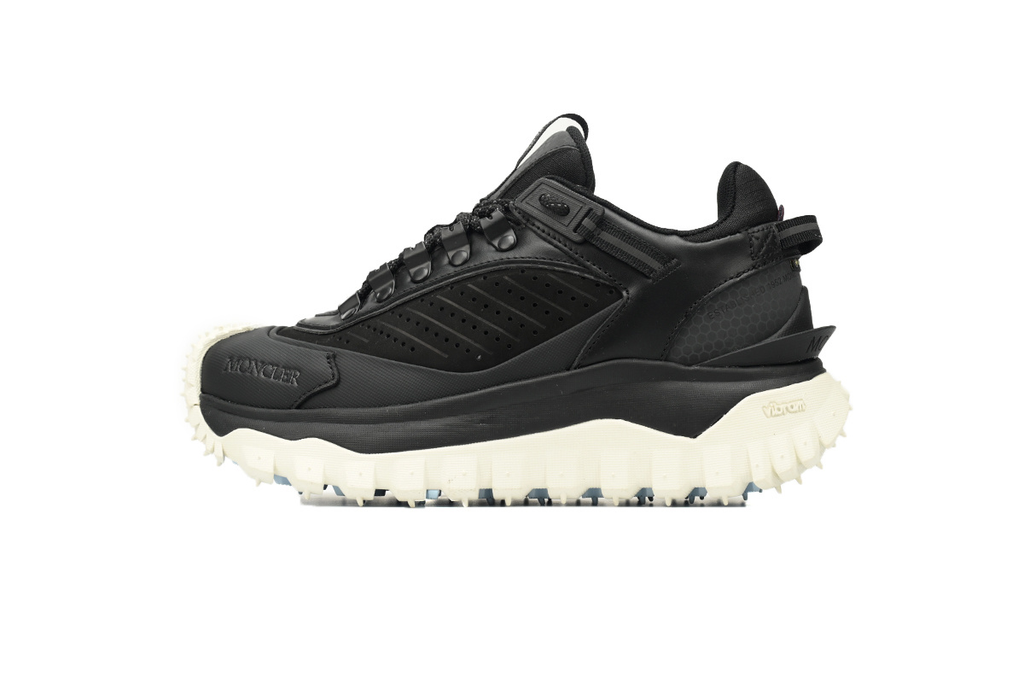 Moncler Trailgrip Leather Black And White