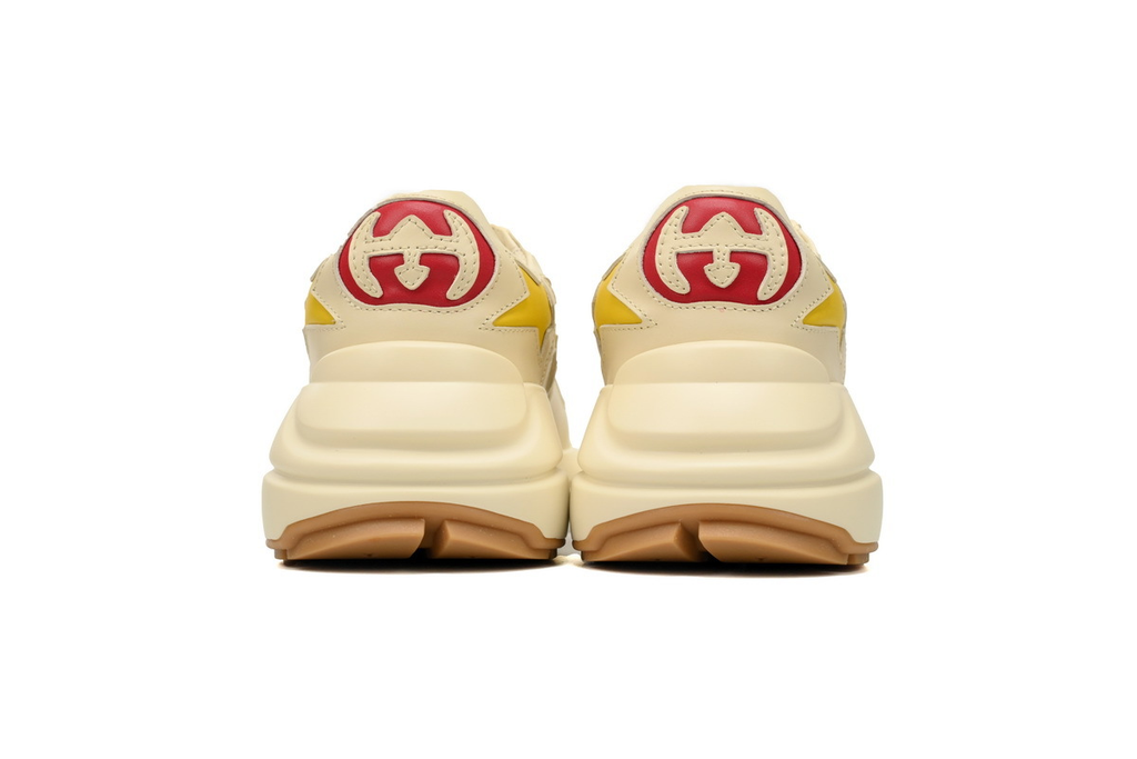 Gucci Leather Sneaker with Yellow Stars
