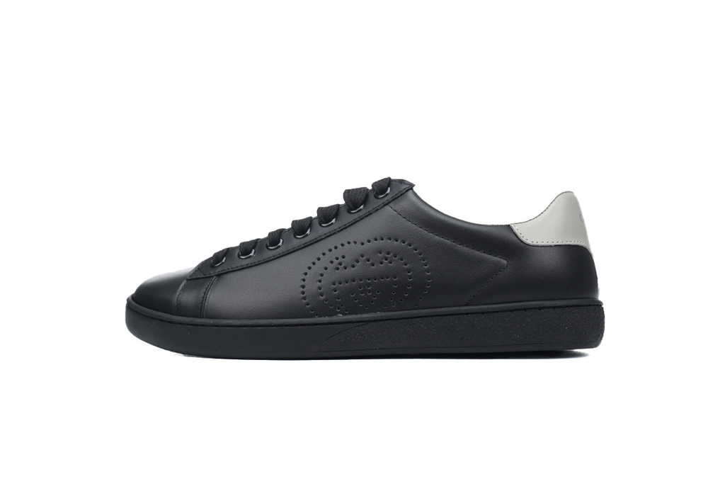 Gucci Ace Perforated Interlocking G Black Sneaker