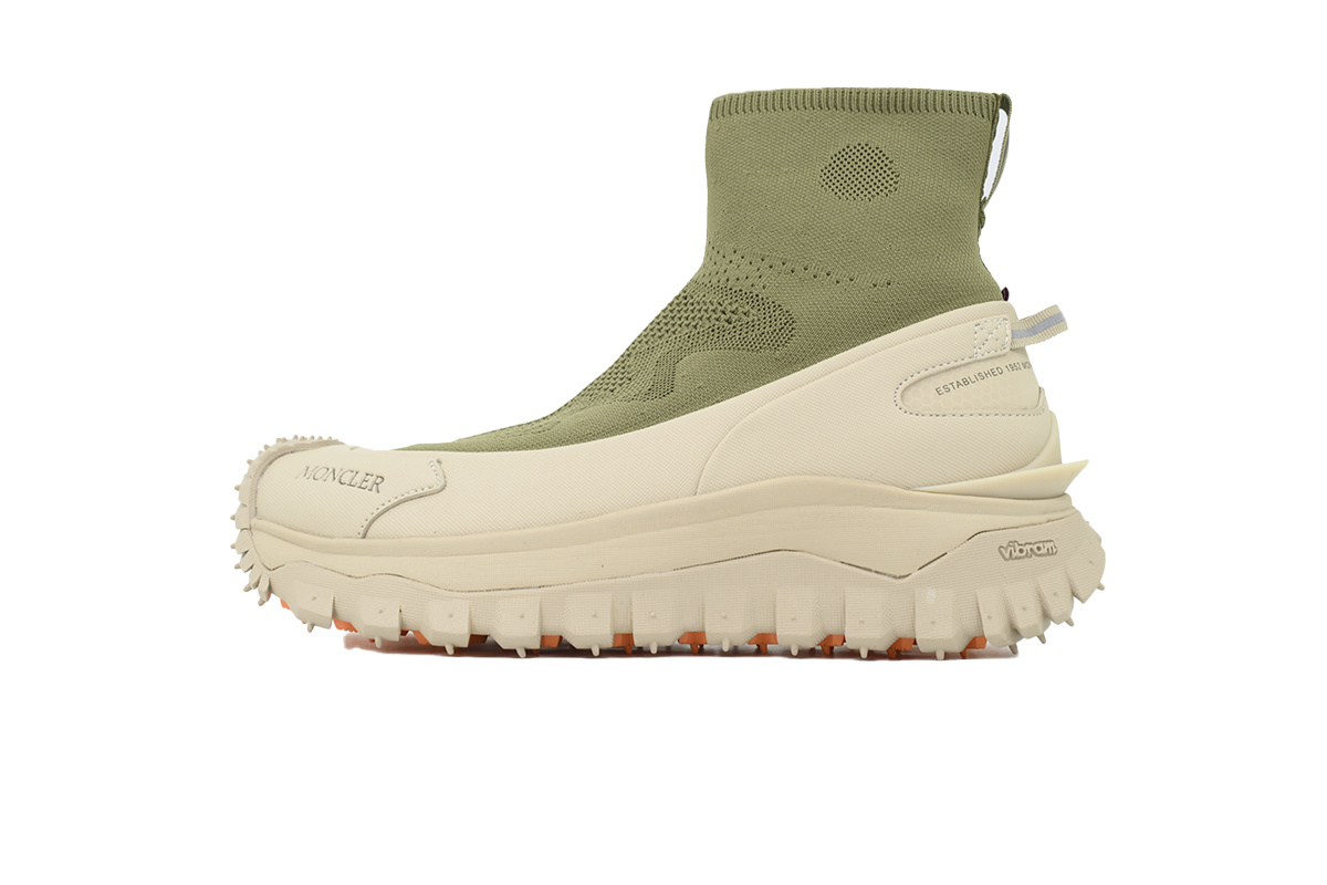 Moncler Trailgrip Leather Black Beige green