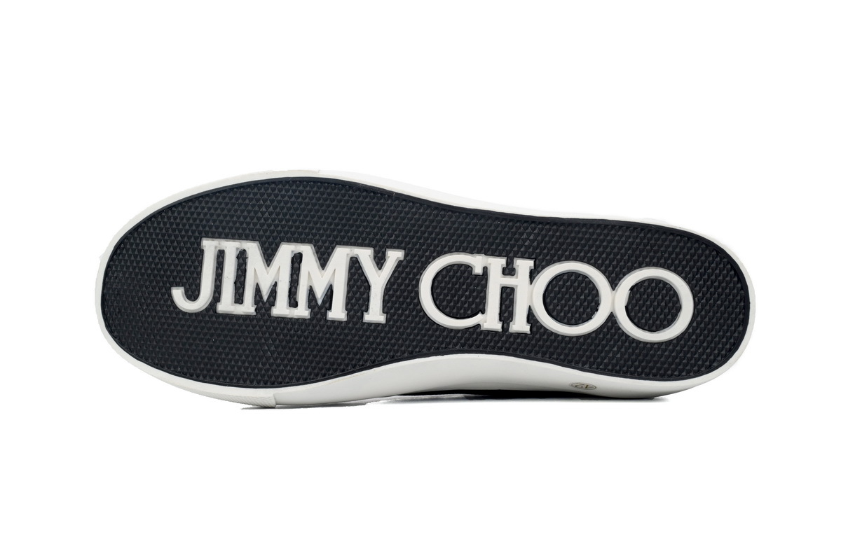 Jimmy Choo Palma Maxi Black and Latte Canvas Platform Trainers
