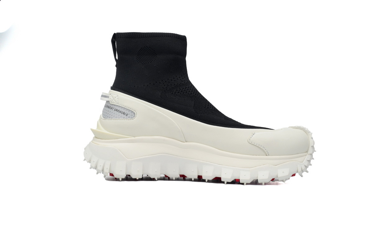 Moncler Trailgrip Leather Black And White