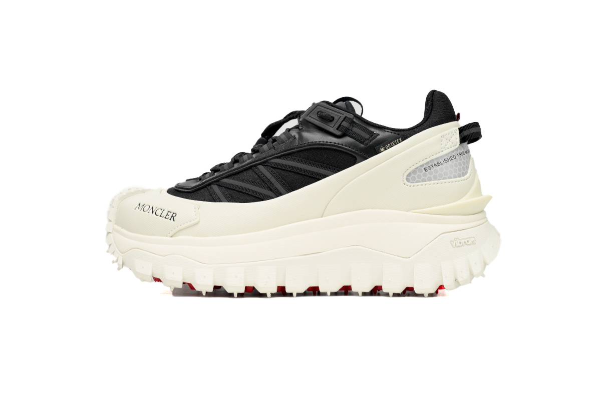 Moncler Trailgrip Leather Black And White